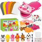 WATINC 6Pcs Hand Puppet Making Kit, Art Craft Felt Sock Puppet Toys, Creative by WATINC
