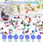 XSEINO About 1200+ PCS 6mm Golden Silk Style Glass Beads Bracelet Making Kit - Image 4