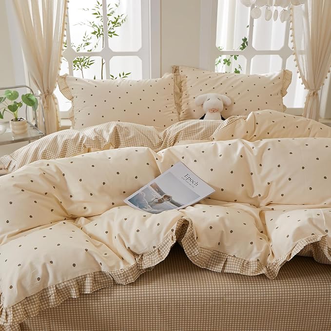 mixinni Floral Duvet Cover Set Full Size – 100% Cotton 3-Piece Bedding Set - Image 4