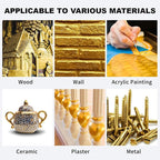 300ml Gold Metallic Acrylic Paint, Non Toxic Waterproof Gold Metallic Acrylic - Image 7