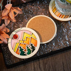 Temlum Wooden Coasters Painting Kit, Paint You Own Coaster Wooden Painting - Image 4