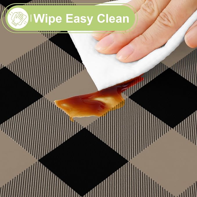Smiry Rectangle Table Cloth, Waterproof Vinyl Tablecloths - Image 4