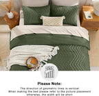 Andency Olive Green Oversized Super King Comforter Set 120x120, Extra Large - Image 5