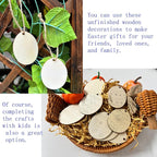 60PCS Unfinished Wood Egg Cutouts - Image 6
