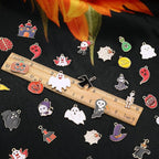 SANNIX 110Pcs 55 Pairs Halloween Charms Gold Enamel Jewelry Pendants - Image 2