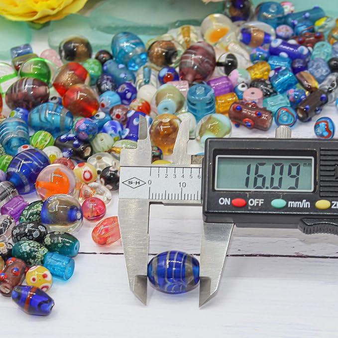 Assorted Glass Beads for Jewelry Making Adults, Bulk Glass Beads for Crafts - Image 4