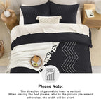 Andency Black Oversized King Comforter Set 120x98, Boho Oversize King Soft Warm - Image 5