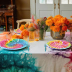 Qyeahkj 25 Guests Tie-Dye Party Supplies, Tie-Dye Party Plates Napkins Forks Set - Image 6