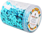 Mandala Crafts 6mm Cup Round Teal Sequins - Image 4