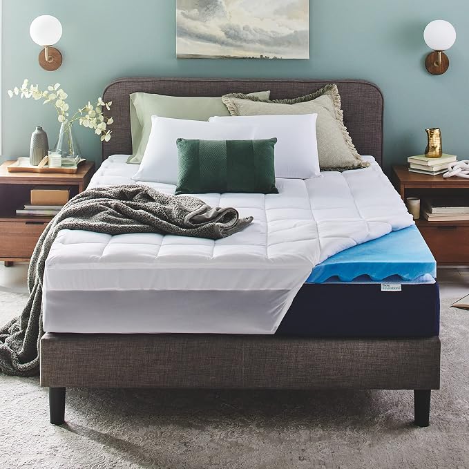 Sleep Innovations Dual Layer 4 Inch Memory Foam Mattress Topper, California by SleepInnovations