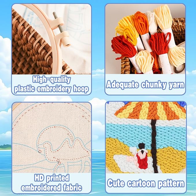 Ease Time Seaside Punch Needle Kit - Image 5