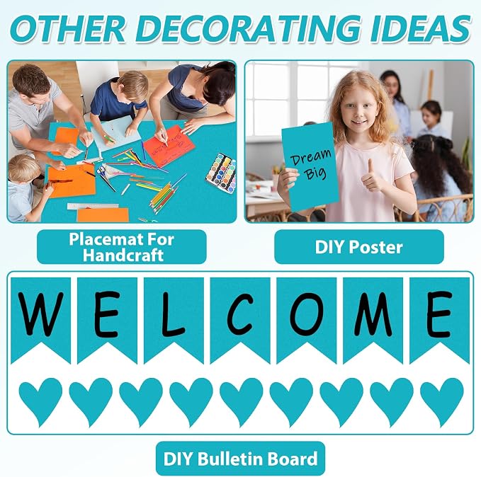 Qyeahkj 17.7in x 20ft Bulletin Board Paper Roll Bulletin Board Background Paper - Image 5