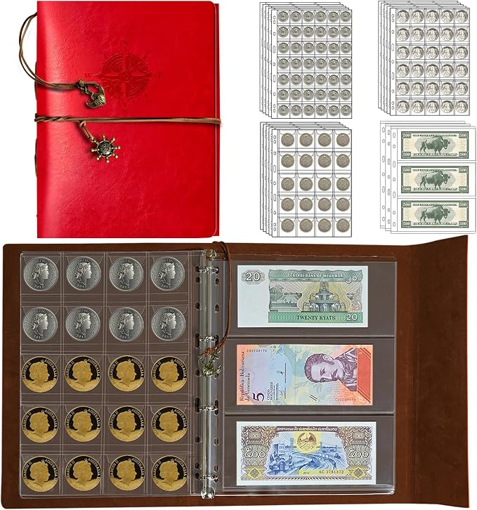 Coin Collection Book Holder for Collectors, 428 Pockets Coin Collection by Thankyouformakingourdesignsyourstory