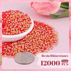 12000PCS 2mm Resin Jelly Rhinestones in Bulk, Bedazzling Flatback Crystals - Image 2