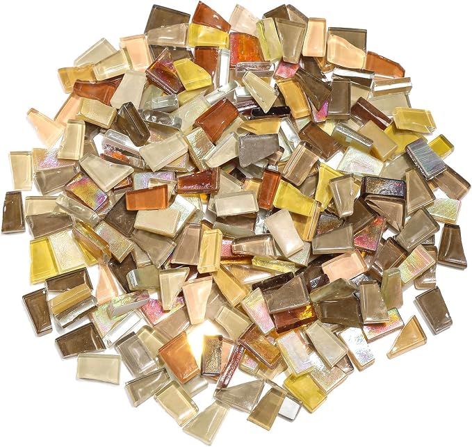 Teal Mixed Irregular Mosaic Glass Mosaic Tiles Pieces, 300 Grams Mosaic DIY Set by ZWCTmosaicdiy