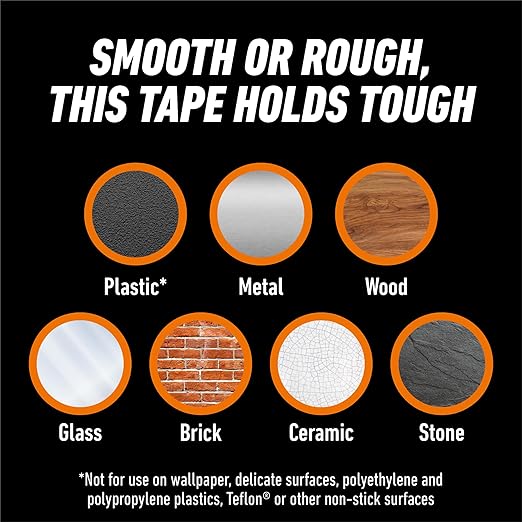 Gorilla Invisible Hold Mounting Tape, Holds up to 15 lbs, Permanent Bond - Image 3
