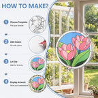 73 Pcs Scenery Stained Glass Painting Starter Kit - Image 4