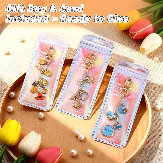 Wurosi 25 Set Paperclip Keychain Making Kit, Bag Charm Kit, 25 Keychain Clips - Image 7