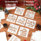 Marspark 66 Pcs Small Stencils for Crafts Reusable 3 Inch Stencils for Painting - Image 3