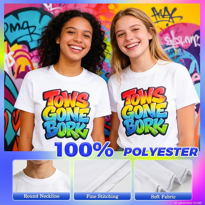 Joyclub White T Shirts Polyester Bulk Sublimation Blanks Wholesale Unisex Crew - Image 4