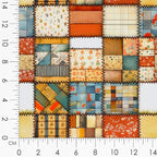 Cozy Autumn Patchwork House Fabric Panel – Six 10×10 inch Designs + Bonus - Image 8