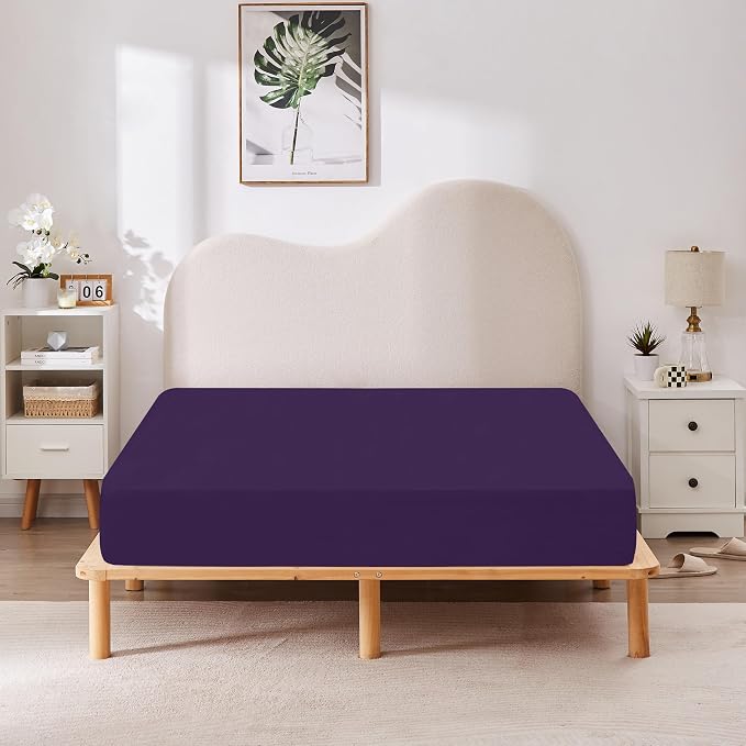HBHLFZ Twin XL Fitted Sheet Only, Soft Breathable Bottom Sheet - Image 6