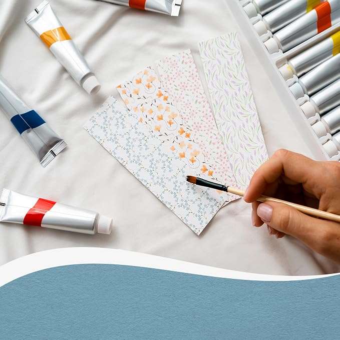 30 PCS Watercolor Paper Blank Bookmarks 1.9" x 7.8", Dry & Mixed Media - Image 5
