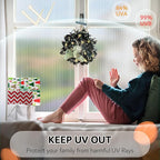 VELIMAX Reeded Glass Window Film, Window Privacy Film, Frosted Window Vinyl - Image 4