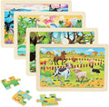 Wooden Puzzles for Kids Ages 4-6, 24 Piece Vehicle Car Construction Jigsaw by Unknown