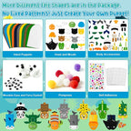 WATINC 12Pcs Hand Puppet Making Kit, Art Craft Felt Sock Puppet Toys, Creative - Image 3