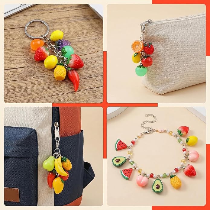 KJML DIY Cute Keychain Charms Bulk 30pcs Pendant Bracelet Charms - Image 6