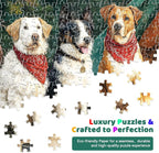 300 Piece Puzzles for Adults Large Piece, Dogs Forest Campfire Camping Jigsaw - Image 4