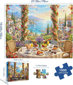 Mediterranean Morning Puzzles for Adults 1000 Pieces, Challenging Jigsaw - Image 5