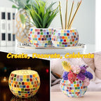 Remerry 2 Set Glass Mosaic Candle Holder Kit - Image 6