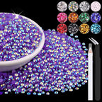 12000PCS 2mm Resin Jelly Rhinestones in Bulk, Bedazzling Flatback Crystals by BELLEBOOST