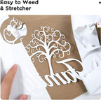 Dysania White Heat Transfer Vinyl, 10 Pack 12 x 12in White HTV Vinyl | Iron on - Image 5