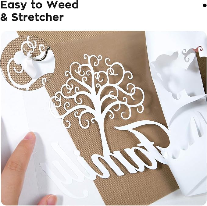 Dysania White Heat Transfer Vinyl, 10 Pack 12 x 12in White HTV Vinyl | Iron on - Image 5