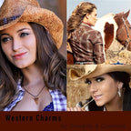 Western Cowboy & Cowgirl Charms, Boot Gun Hat Horse Cactus Trinkets - Image 6