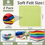Apple Green Soft Felt Sheets for Crafts, 1.6mm Thick, Handmade Crafts, DIY - Image 3