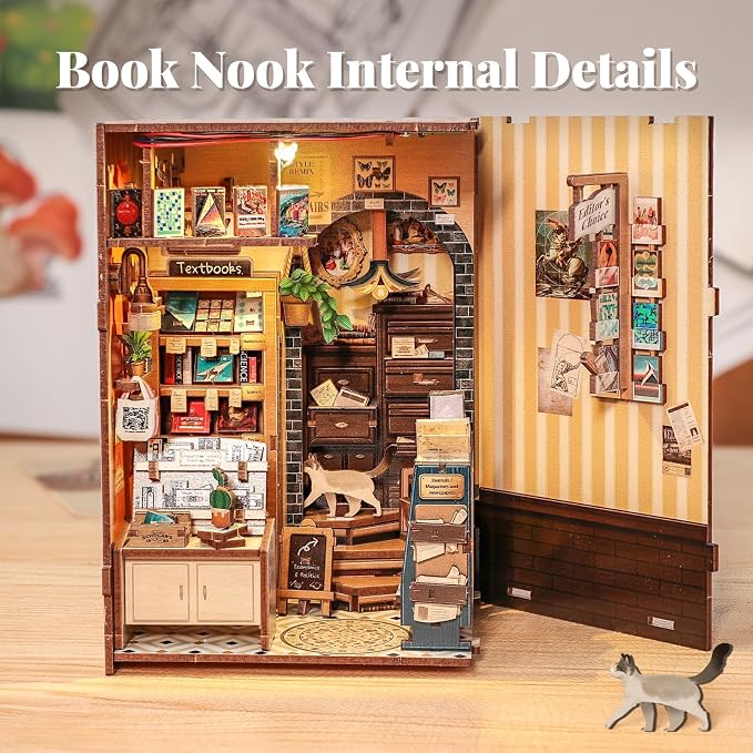 Fsolis Book Nook Kit DIY Miniature House - Image 5