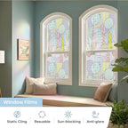 3D Stained Glass Window Film, Decorative Window Privacy Film - Image 2