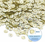 Mandala Crafts 6mm Cup Holographic Champagne Sequins - Image 3