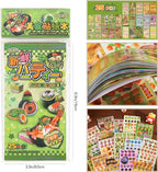 Girl's Japanese Retro Sticker Book, Food and Daily Life Theme - Image 3