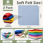 Dusty Blue Soft Felt Sheets for Crafts, 1.6mm Thick, Handmade Crafts, DIY - Image 3