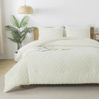 Andency Ivory Comforter Set Queen Size, Boho Soft Warm Tufted Bedding Comforter - Image 6