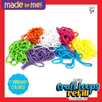 Made By Me Craft Loops Refill, Includes 210 Weaving Loom Loops in 7 Vibrant - Image 2