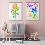 8 Pieces Sunflower Butterflies Painting Stencils Flower Butterfly Stencil Kit - Image 4
