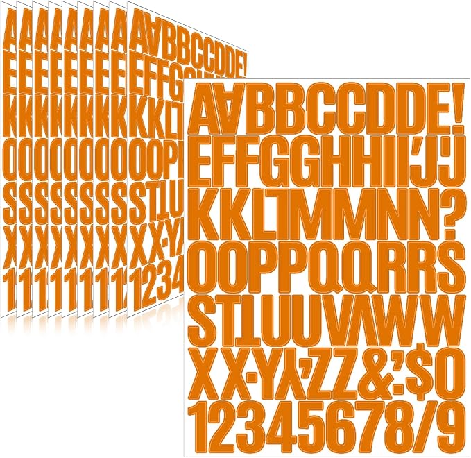 Letter Stickers, Mailbox Numbers, 1.5 Inch Waterproof Vinyl Alphabet | 1 1/2 by Llewyn