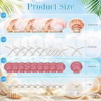 Junkin 40 Pack Natural Scallop Shells and Artificial Starfish - Image 2