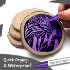 5 Metallic Acrylic Purple Paint Pen - Image 4